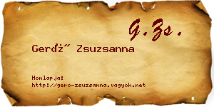 Gerő Zsuzsanna névjegykártya