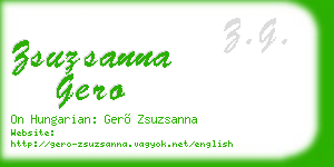 zsuzsanna gero business card